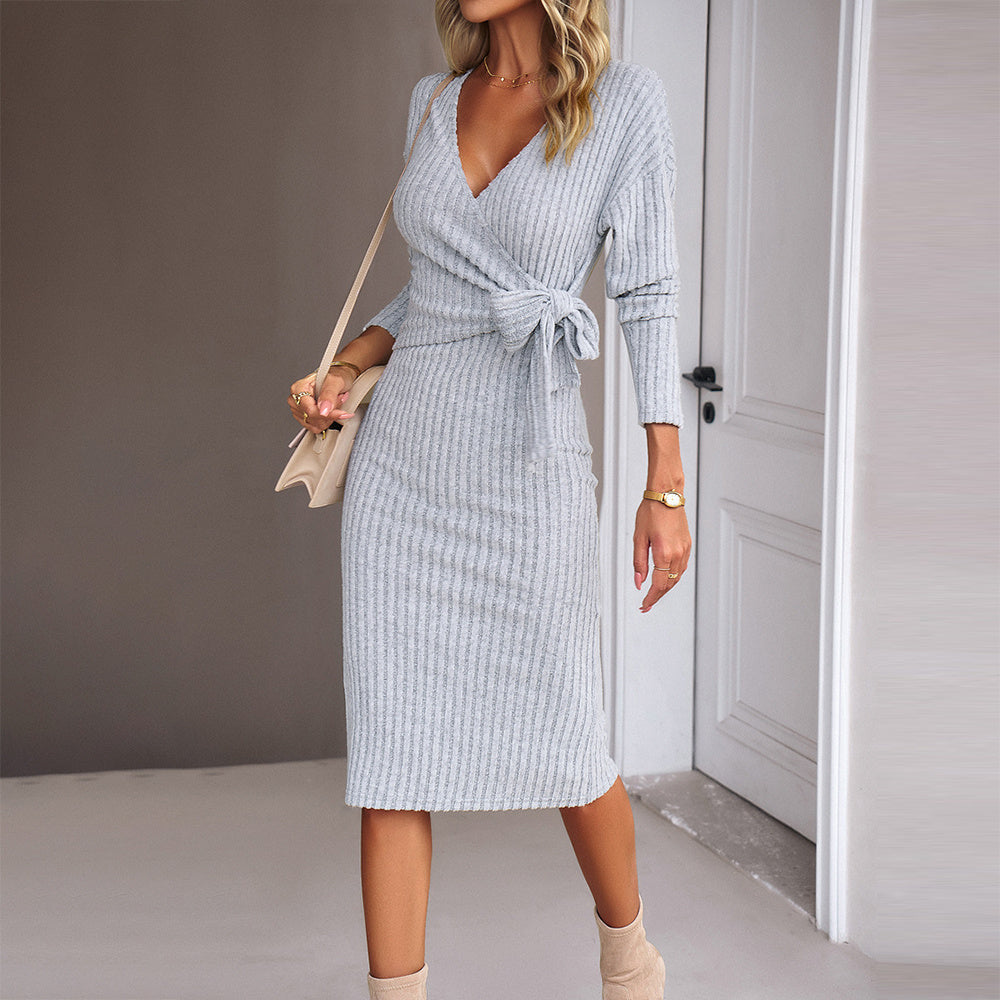 Robe Portefeuille en Maille Seraphina